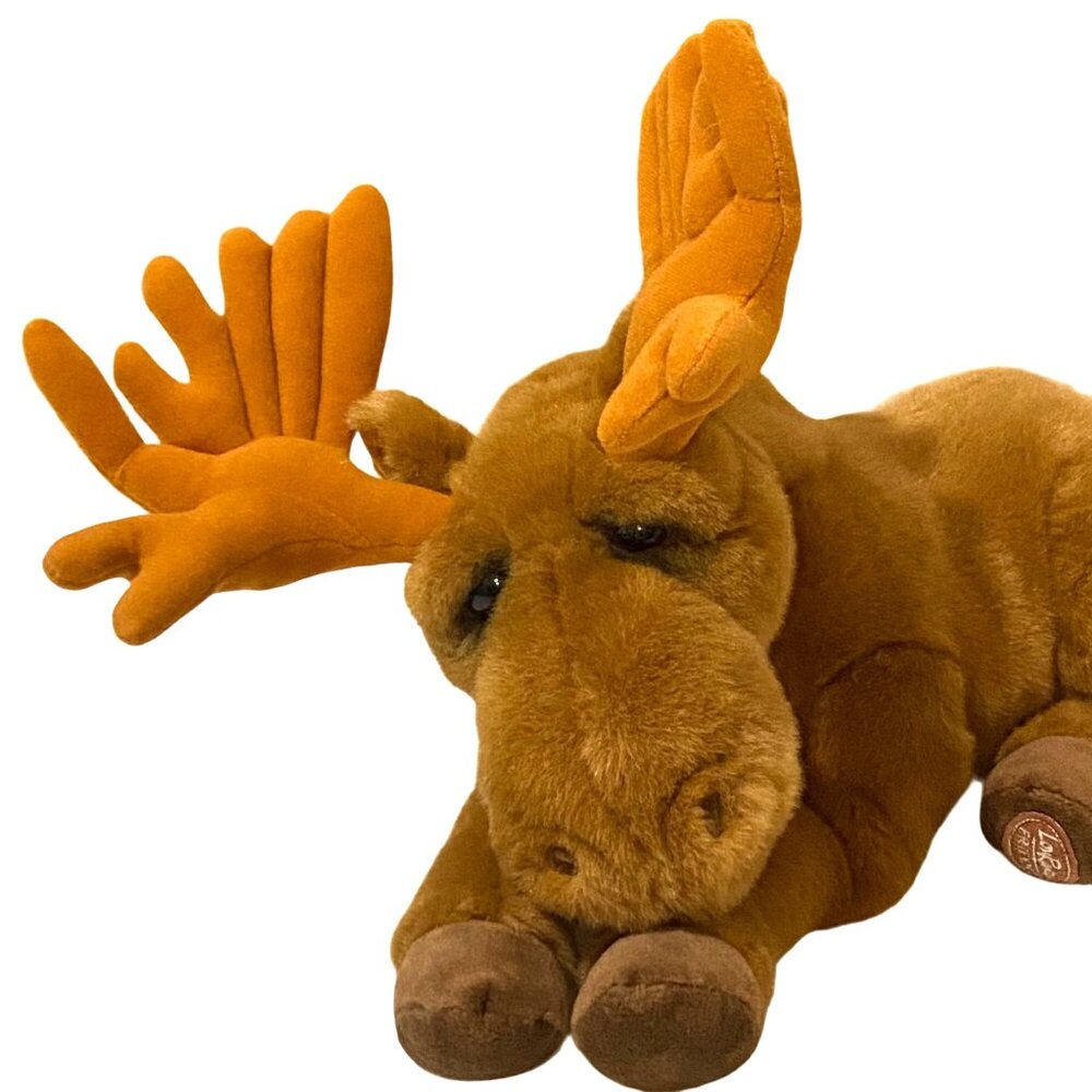Dakin Lou Rankin Friends Miles Moose Plush 17" Brown Laydown Stuffed‎ Animal